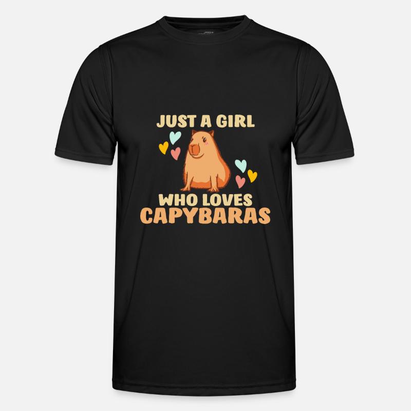 Capybara capybara capybara rodent - Men's Functional T-Shirt - black