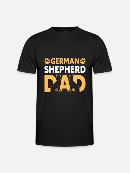 German Shepherd Dad Father - Men's Functional T-Shirt - black