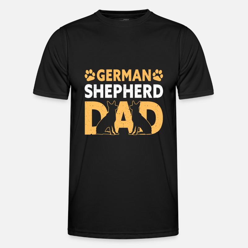 German Shepherd Dad Father - Men's Functional T-Shirt - black
