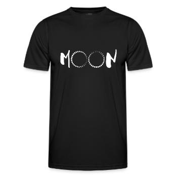 MOON | Moon | Moon lettering 2022 | Heavenly - Men's Functional T-Shirt - black - Front - AI Model Male 178 dark (178cm)