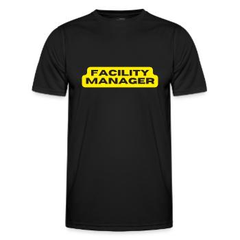 Facility Manager In-house technician Caretaker - Men's Functional T-Shirt - black - Front - AI Model Male 178 dark (178cm)