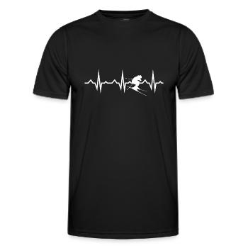 Skiing skiing ski motif for skiers - Men's Functional T-Shirt - black - Front - AI Model Male 178 dark (178cm)