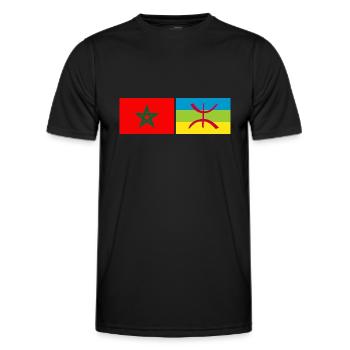 MOROCCO AMAZIGH - T-shirt sport Homme - noir - Devant - AI Model Male 178 dark (178cm)