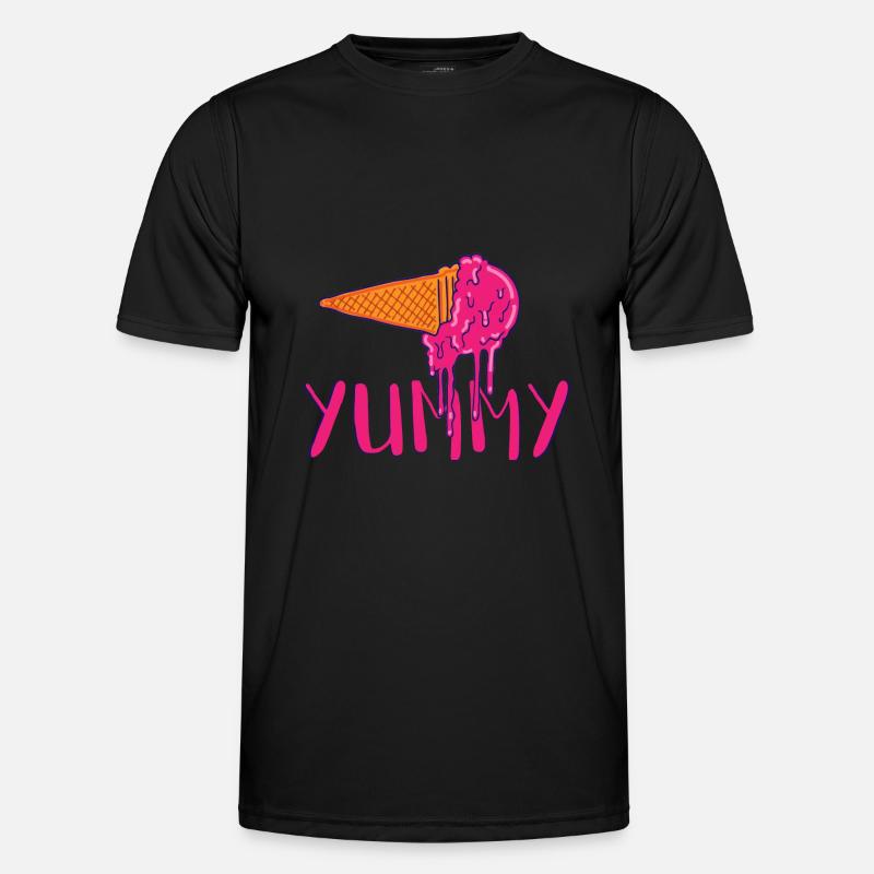 Yummy | lecker | Eis | Sommer | Eis essen Männer Funktions-T-Shirt