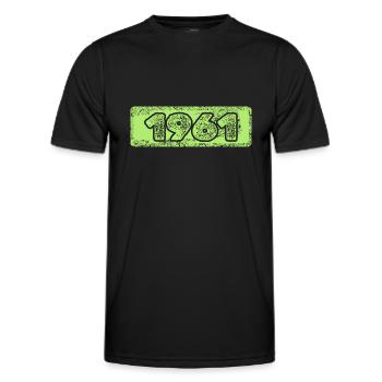 Zahl 1961 - Männer Funktions-T-Shirt - Schwarz - Vorne - AI Model Male 178 dark (178cm)
