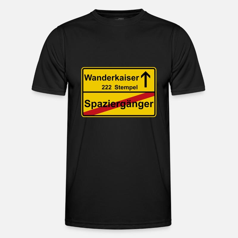 Harzer Wanderkaiser Siegel Geschenkidee Wanderung - Männer Funktions-T-Shirt - Schwarz