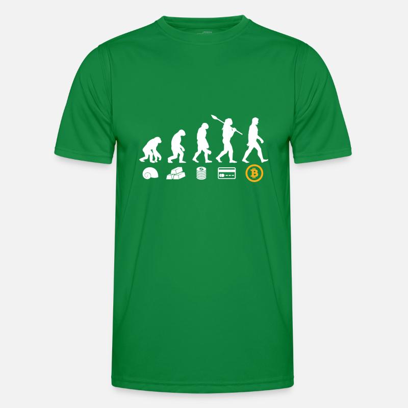 Bitcoin Geld Evolution Männer Funktions-T-Shirt