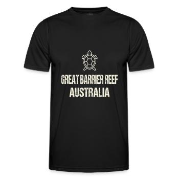 THE GREAT BARIER REEF - AUSTRALIA - Men's Functional T-Shirt - black - Front - AI Model Male 178 dark (178cm)