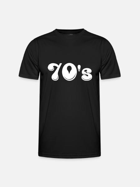 70s | Seventies | Decade | Symbol - Men's Functional T-Shirt - black