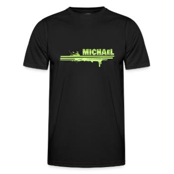 Michael - Men's Functional T-Shirt - black - Front - AI Model Male 178 dark (178cm)