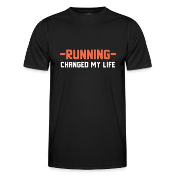 Running, running - Men's Functional T-Shirt - black - Front - AI Model Male 178 dark (178cm)