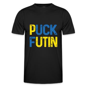 Puck Futin - Männer Funktions-T-Shirt - Schwarz - Vorne - AI Model Male 178 dark (178cm)