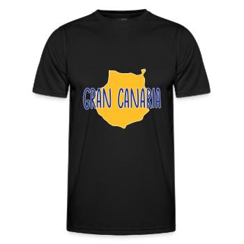 Gran Canaria - Männer Funktions-T-Shirt - Schwarz - Vorne - AI Model Male 178 dark (178cm)