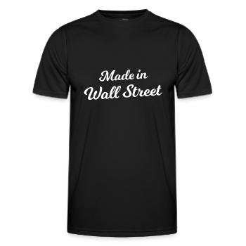 La richesse à Wall Street - T-shirt sport Homme - noir - Devant - AI Model Male 178 dark (178cm)