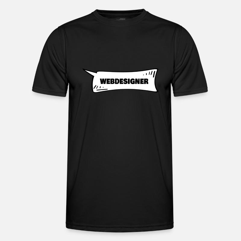 Sprechblase Webdesigner Männer Funktions-T-Shirt