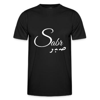 Sabr Sabir Geduld Patience Geschenkidee - Männer Funktions-T-Shirt - Schwarz - Vorne - AI Model Male 178 dark (178cm)