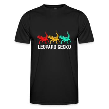 gecko - Men's Functional T-Shirt - black - Front - AI Model Male 178 dark (178cm)