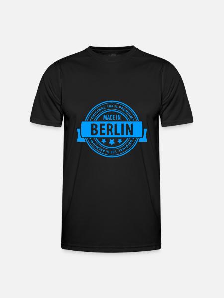 Made In Berlin - Männer Funktions-T-Shirt - Schwarz