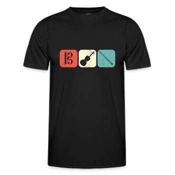 Viola Key Viola Viola Violist - Men's Functional T-Shirt - black - Front - AI Model Male 178 dark (178cm)