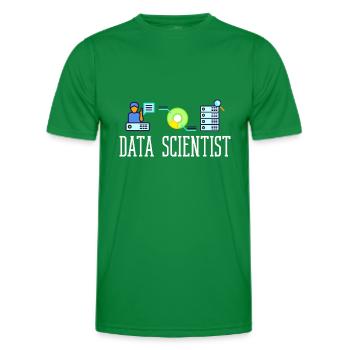 Data Scientist Data Science Science - Men's Functional T-Shirt - kelly green - Front - AI Model Male 178 dark (178cm)