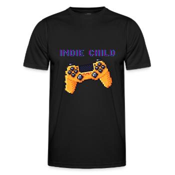 Indie Child Pixel Gaming Shirt Herren Damen - Männer Funktions-T-Shirt - Schwarz - Vorne - AI Model Male 178 dark (178cm)