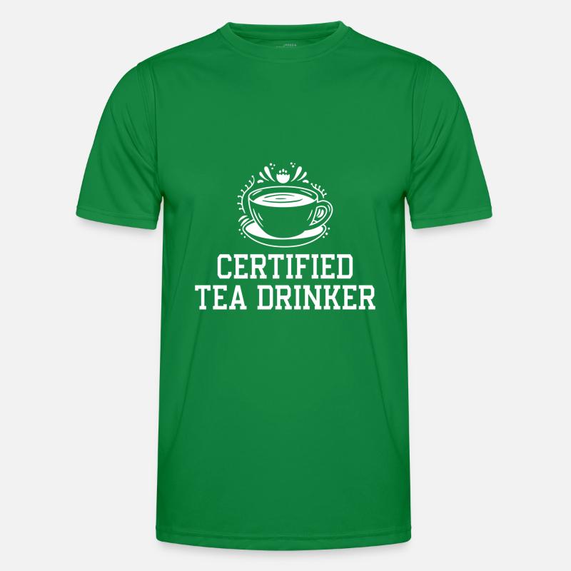 Certified Tea Drinker Tea Lover Drinking Tea Cup O Männer Funktions-T-Shirt