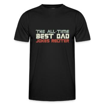 The All-Time Best Dad Jokes Reciter - Männer Funktions-T-Shirt - Schwarz - Vorne - AI Model Male 178 dark (178cm)