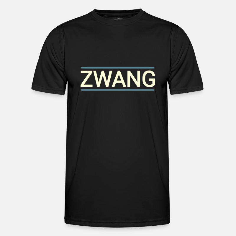 Compulsion baiger text - Men's Functional T-Shirt - black