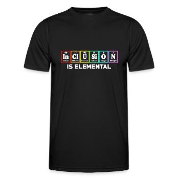 Inklusion ist elementar LGBT-Flagge Gay Pride Month - Männer Funktions-T-Shirt - Schwarz - Vorne - AI Model Male 178 dark (178cm)