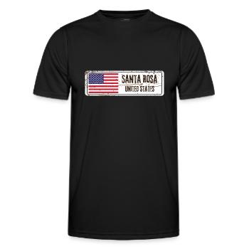 Santa Rosa Flag - Men's Functional T-Shirt - black - Front - AI Model Male 178 dark (178cm)