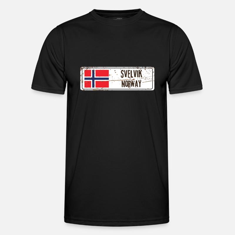 Svelvik Norway - Men's Functional T-Shirt - black