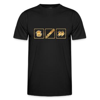 Geburt Armin - Männer Funktions-T-Shirt - Schwarz - Vorne - AI Model Male 178 dark (178cm)