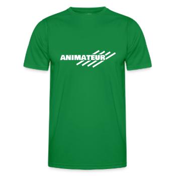 L’animateur en tant que lieu de travail - T-shirt sport Homme - vert - Devant - AI Model Male 178 dark (178cm)