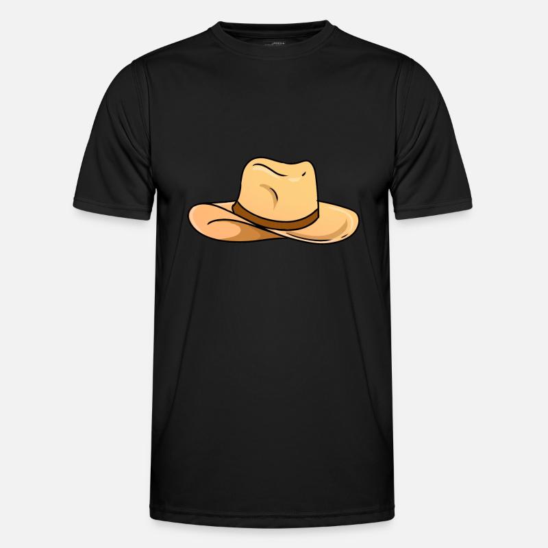 Strohhut Männer Funktions-T-Shirt