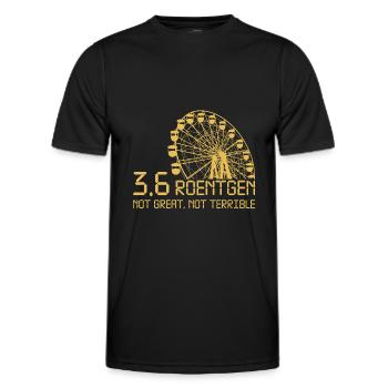 Not great not terrible Chernobyl Radiation - T-shirt sport Homme - noir - Devant - AI Model Male 178 dark (178cm)
