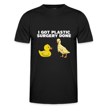 I Got Plastic Surgery Done Bath Duckie Duckling - Men's Functional T-Shirt - black - Front - AI Model Male 178 dark (178cm)