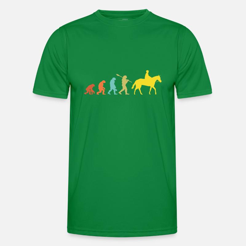 Vintage Evolution Pferd Reiter Geschenk Männer Funktions-T-Shirt