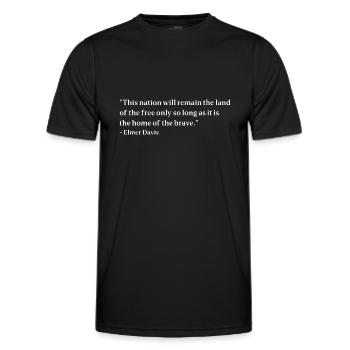 Memorial Day Quotes - Men's Functional T-Shirt - black - Front - AI Model Male 178 dark (178cm)
