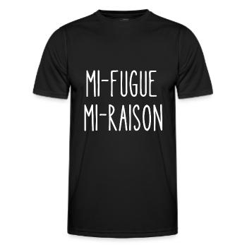 mi fugue mi raison - T-shirt sport Homme - noir - Devant - AI Model Male 178 dark (178cm)