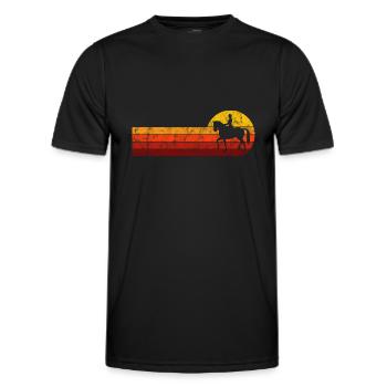 Dressage Équitation Cavaliers de dressage Équitation Équitation - T-shirt sport Homme - noir - Devant - AI Model Male 178 dark (178cm)