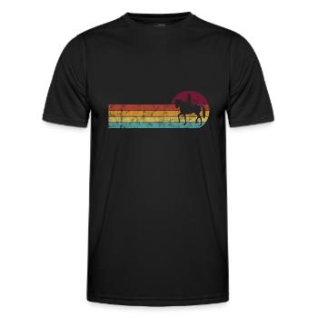 Dressur Dressurreiten Dressurreiter Reiten Pferd - Männer Funktions-T-Shirt - Schwarz - Vorne - AI Model Male 178 dark (178cm)