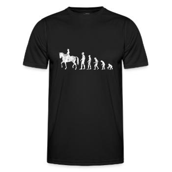 Dressage Dressage Dressage Rider Evolution - Men's Functional T-Shirt - black - Front - AI Model Male 178 dark (178cm)