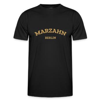 Berlin - Marzahn - Berlinerin - Berliner Bär - Männer Funktions-T-Shirt - Schwarz - Vorne - AI Model Male 178 dark (178cm)