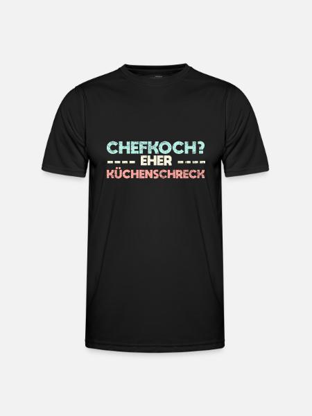 Chefkoch? Eher Küchenschreck - Männer Funktions-T-Shirt - Schwarz