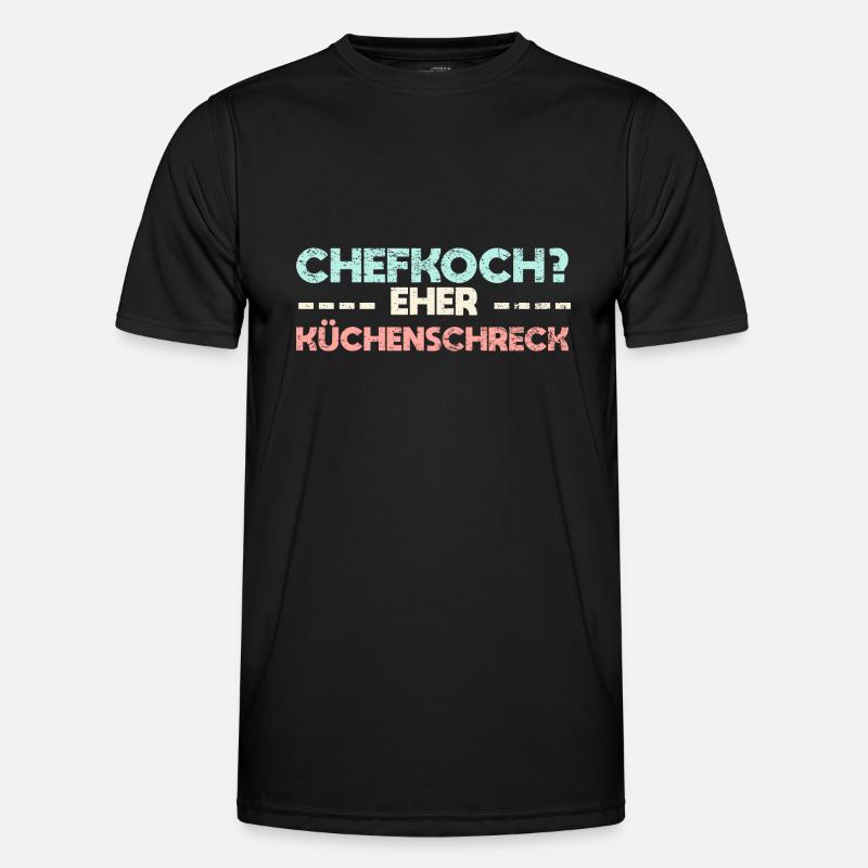 Chefkoch? Eher Küchenschreck - Männer Funktions-T-Shirt - Schwarz