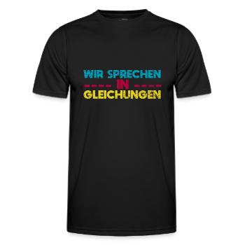 Wir Sprechen In Gleichungen - Männer Funktions-T-Shirt - Schwarz - Vorne - AI Model Male 178 dark (178cm)