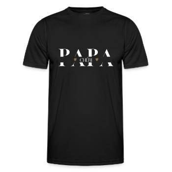 Papa chéri - T-shirt sport Homme - noir - Devant - AI Model Male 178 dark (178cm)