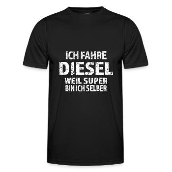 DIESEL POWER - Männer Funktions-T-Shirt - Schwarz - Vorne - AI Model Male 178 dark (178cm)