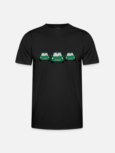 3 Autos Comic - Männer Funktions-T-Shirt - Schwarz