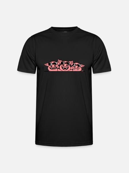 Crew Sunglasses Cool Pigs - Men's Functional T-Shirt - black